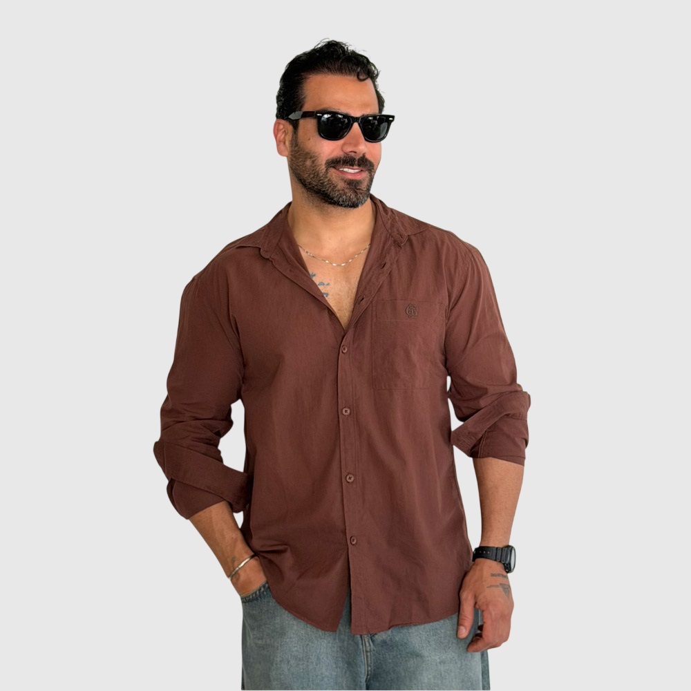 پیراهن نخی ساده Giesto